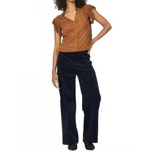 NEW ANOTHER LOVE anabel high rise wide leg fit pants in artic blue